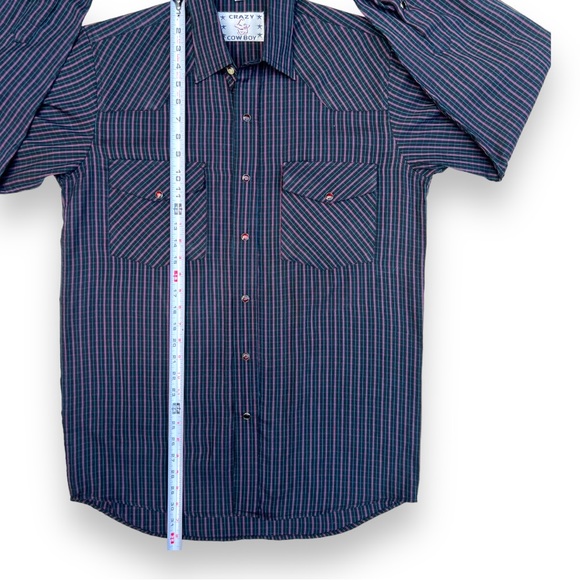 Mens Early Y2K Crazy Cowboy Pearl Snap Western Shirt size Medium - Picture 12 of 13